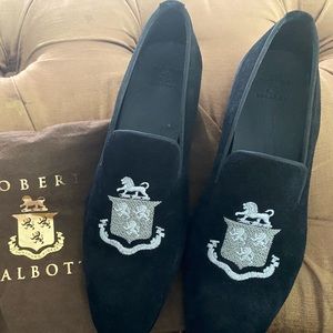 Brand new Robert Talbott Mens Black Suede Loafers